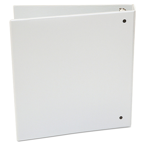 Universal Economy Round Ring View Binder, 3 Rings, 1.5" Capacity, 11 x 8.5, White (UNV20972)