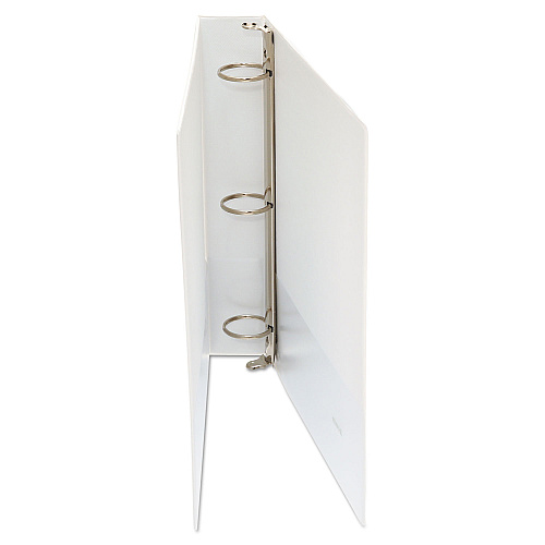 Universal Economy Round Ring View Binder, 3 Rings, 1.5" Capacity, 11 x 8.5, White (UNV20972)