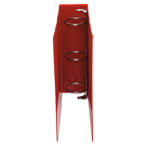 Universal Economy Non-View Round Ring Binder, 3 Rings, 3" Capacity, 11 x 8.5, Red (UNV30409)