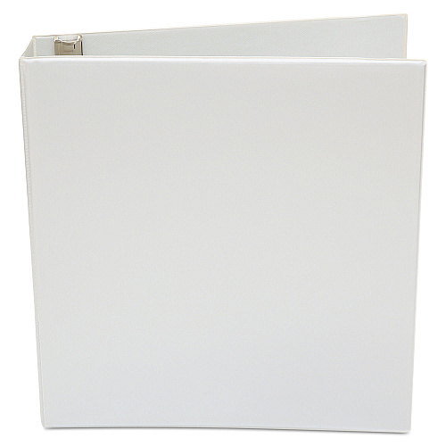 Universal Economy Round Ring View Binder, 3 Rings, 1.5" Capacity, 11 x 8.5, White (UNV20972)