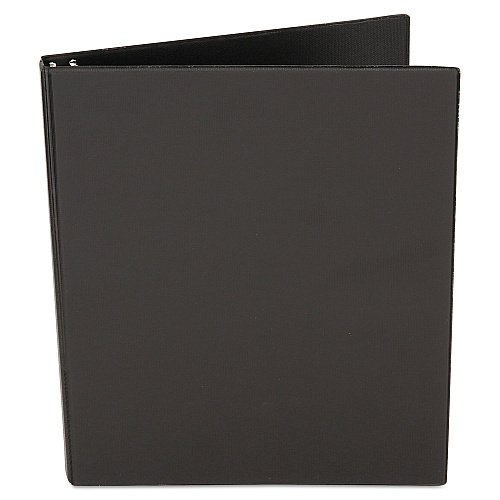 Universal Economy Non-View Round Ring Binder, 3 Rings, 1" Capacity, 11 x 8.5, Black (UNV31401)