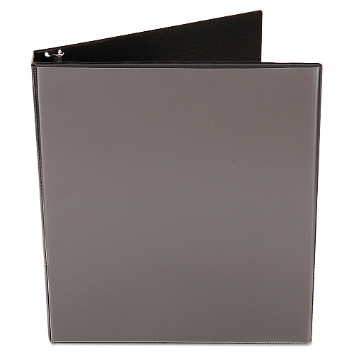 Universal Economy Round Ring View Binder, 3 Rings, 1" Capacity, 11 x 8.5, Black (UNV20961)