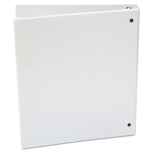 Universal Economy Round Ring View Binder, 3 Rings, 1" Capacity, 11 x 8.5, White (UNV20962)