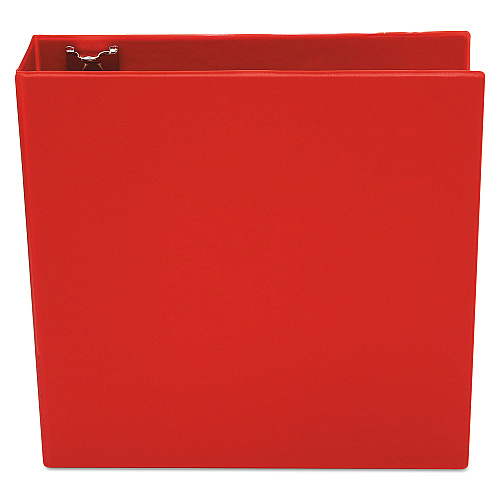 Universal Economy Non-View Round Ring Binder, 3 Rings, 3" Capacity, 11 x 8.5, Red (UNV30409)