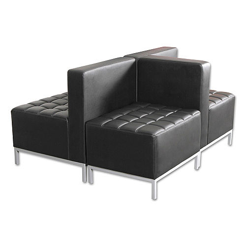 Alera QUB Series Corner Sectional, 26.38w x 26.38d x 30.5h, Black (ALEQB8016)