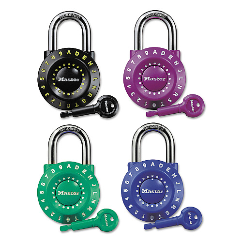 Master Lock Set-Your-Own Combination Lock, Steel, 1 7/8" Wide, Assorted (1590D)