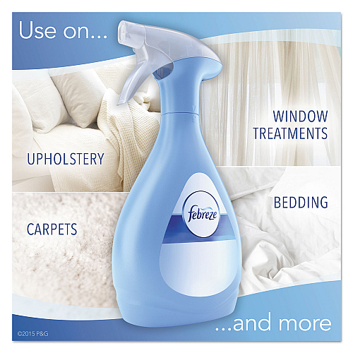 Febreze FABRIC Refresher/Odor Eliminator, Allergen Reducer Clean Splash, 27 oz Bottle, 4/Carton (97583)