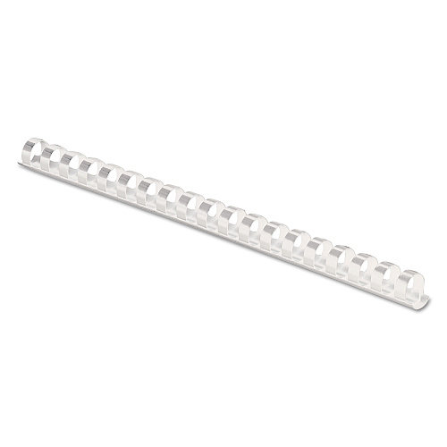 Fellowes Plastic Comb Bindings, 1/2" Diameter, 90 Sheet Capacity, White, 100/Pack (52372)