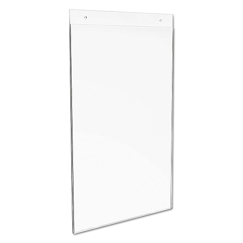 Deflecto Classic Image Single-Sided Wall Sign Holder, Plastic, 11 x 17 Insert, Clear (68001)
