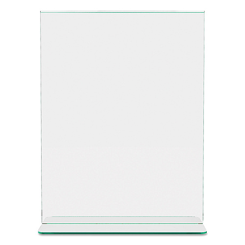 Deflecto Superior Image Premium Green Edge Sign Holders, 8.5 x 11 Insert, Clear/Green (5991790)
