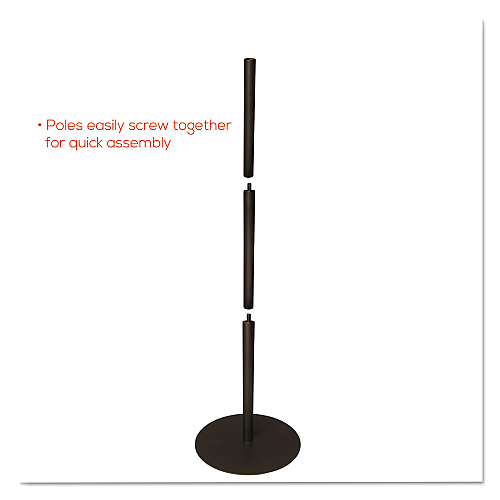 Deflecto Double-Sided Magnetic Sign Display, 8.5 x 11 Insert, 56" Tall, Clear/Black (692056)