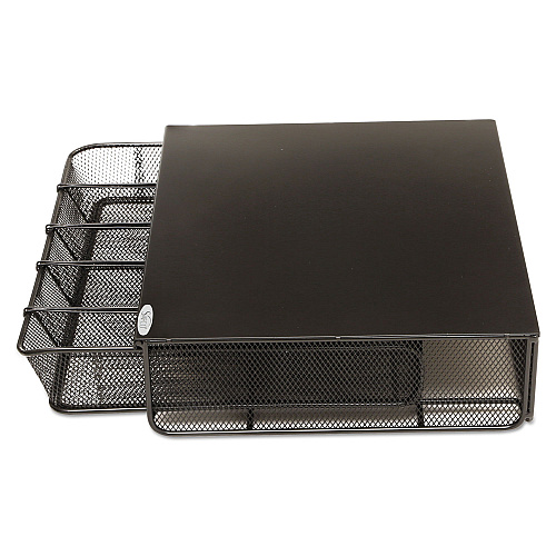 Safco One Drawer Hospitality Organizer, 5 Compartments, 12.5 x 11.25 x 3.25, Black (3274BL)