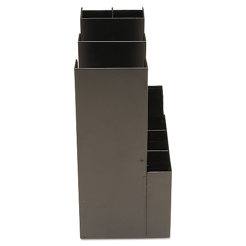 Mind Reader Coffee Condiment Caddy Organizer, 10 Compartments, 5.4 x 11 x 12.6, Black (CAD01BLK)