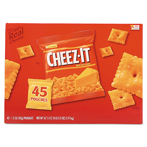 Sunshine Cheez-it Crackers, Original, 1.5 oz Pack, 45 Packs/Carton (827553)