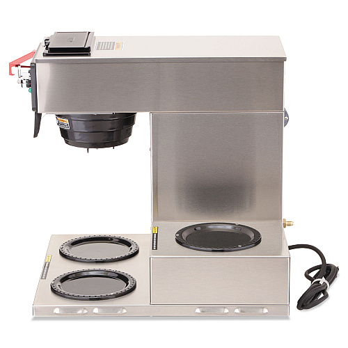 BUNN CWTF-3 Three Burner Automatic Coffee Brewer, 12-Cup, Black/Stainless Steel (CWTF153LP)