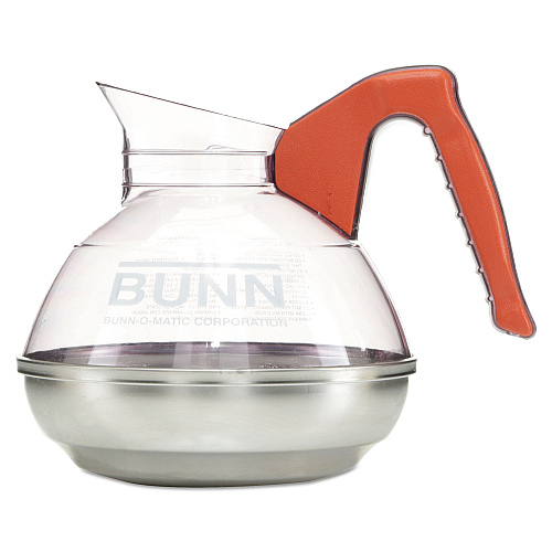BUNN 64 oz. Easy Pour Decanter, Orange Handle (6101)