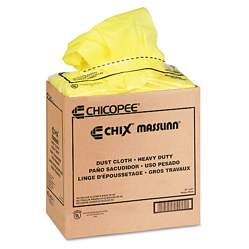 Chix Masslinn Dust Cloths, 24 x 24, Yellow, 50/Bag, 2 Bags/Carton (0911)