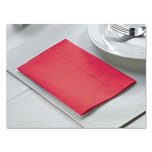 Hoffmaster Dinner Napkins, 2-Ply, 15 x 17, Red, 1000/Carton (180511)