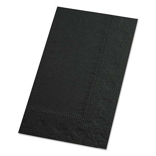 Hoffmaster Dinner Napkins, 2-Ply, 15 x 17, Black, 1000/Carton (180513)