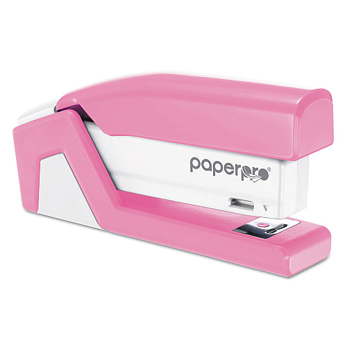 Bostitch InCourage Spring-Powered Compact Stapler, 20-Sheet Capacity, Pink/Gray (1588)