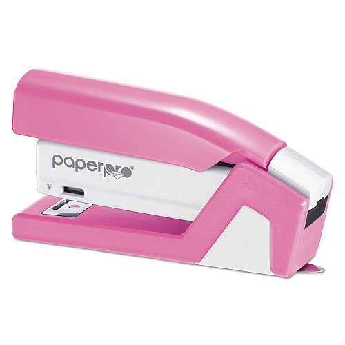 Bostitch InCourage Spring-Powered Compact Stapler, 20-Sheet Capacity, Pink/Gray (1588)