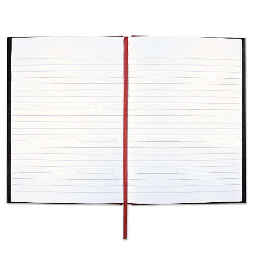 Black n' Red Hardcover Casebound Notebooks, SCRIBZEE Compatible, 1-Subject, Wide/Legal Rule, Black Cover, (96) 8.25 x 5.63 Sheets (E66857)