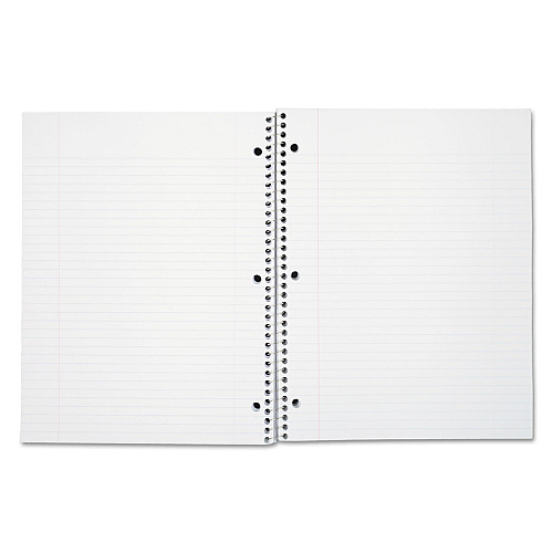 Mead Spiral Notebook, 3-Hole Punched, 1-Subject, Medium/College Rule, Randomly Assorted Cover Color, (100) 11 x 8 Sheets (06622)