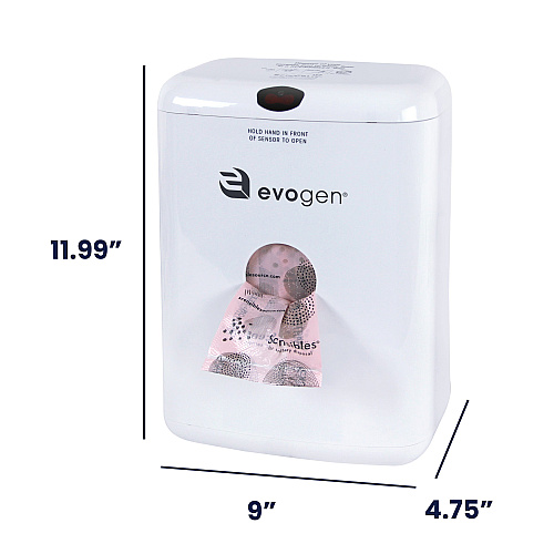 Evogen No-touch Combination Receptacle, White Abs, 9.04"x11.99"x5.04", 1 Each (EVNT-CWR)