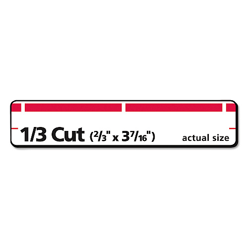 Avery Permanent TrueBlock File Folder Labels with Sure Feed Technology, 0.66 x 3.44, White, 30/Sheet, 50 Sheets/Box (5066)