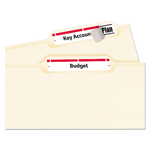 Avery Permanent TrueBlock File Folder Labels with Sure Feed Technology, 0.66 x 3.44, White, 30/Sheet, 50 Sheets/Box (5066)