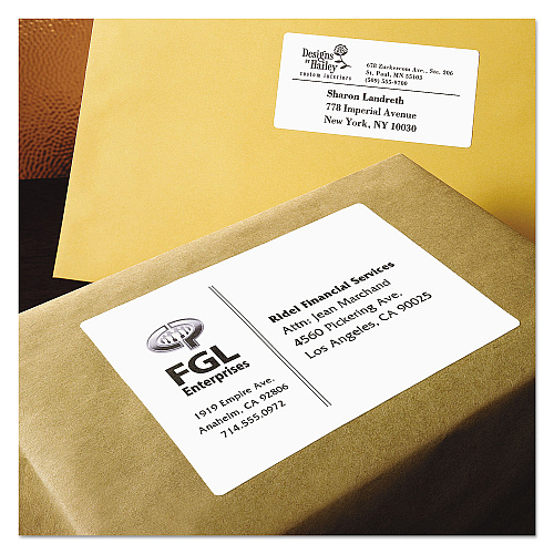 Avery Shipping Labels w/ TrueBlock Technology, Laser Printers, 3.5 x 5, White, 4/Sheet, 100 Sheets/Box (5168)