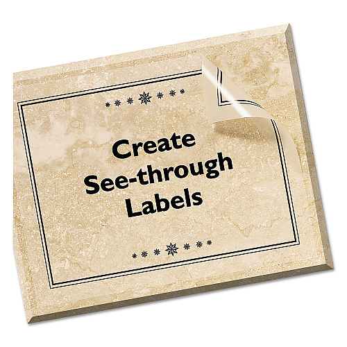 Avery Matte Clear Shipping Labels, Inkjet Printers, 8.5 x 11, Clear, 25/Pack (8665)