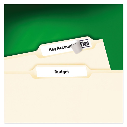 Avery Permanent TrueBlock File Folder Labels with Sure Feed Technology, 0.66 x 3.44, White, 30
