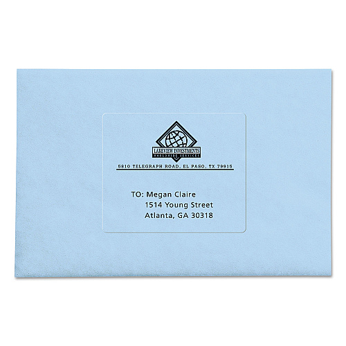 Avery Matte Clear Easy Peel Mailing Labels w/ Sure Feed Technology, Laser Printers, 3.33 x 4, Clear, 6/Sheet, 50 Sheets/Box (5664)