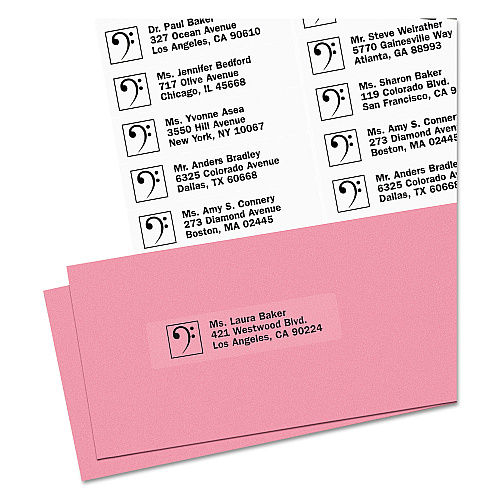 Avery Matte Clear Easy Peel Mailing Labels w/ Sure Feed Technology, Laser Printers, 1 x 4, Clear, 20/Sheet, 50 Sheets/Box (5661)