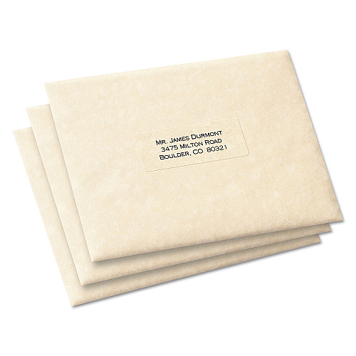 Avery Matte Clear Easy Peel Mailing Labels w/ Sure Feed Technology, Laser Printers, 1 x 2.63, Clear, 30/Sheet, 50 Sheets/Box (5660)