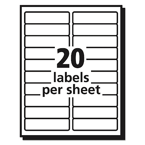 Avery Matte Clear Easy Peel Mailing Labels w/ Sure Feed Technology, Laser Printers, 1 x 4, Clear, 20/Sheet, 50 Sheets/Box (5661)