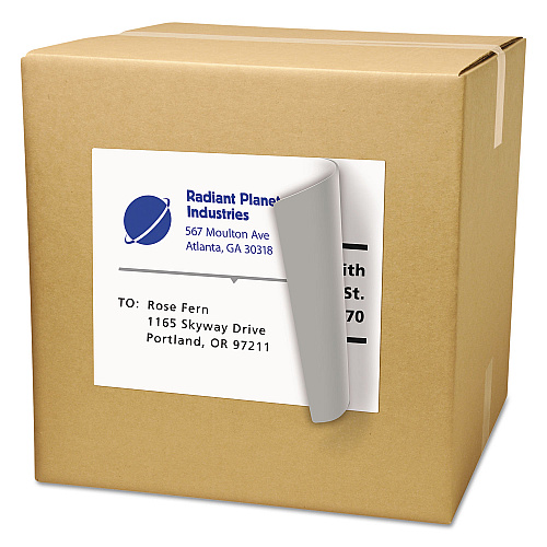 Avery Shipping Labels with TrueBlock Technology, Inkjet Printers, 8.5 x 11, White, 25/Pack (8165)