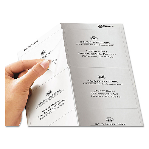 Avery Matte Clear Easy Peel Mailing Labels w/ Sure Feed Technology, Laser Printers, 3.33 x 4, Clear, 6/Sheet, 50 Sheets/Box (5664)