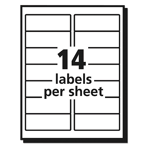Avery Matte Clear Easy Peel Mailing Labels w/ Sure Feed Technology, Inkjet Printers, 1.33 x 4, Clear, 14/Sheet, 25 Sheets/Pack (8662)
