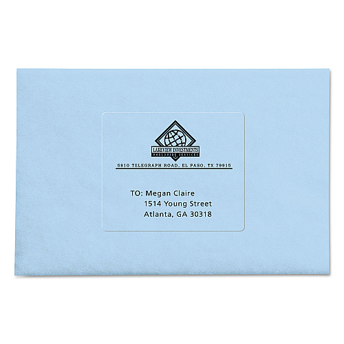Avery Matte Clear Easy Peel Mailing Labels w/ Sure Feed Technology, Laser Printers, 3.33 x 4, Clear, 6/Sheet, 10 Sheets/Pack (15664)