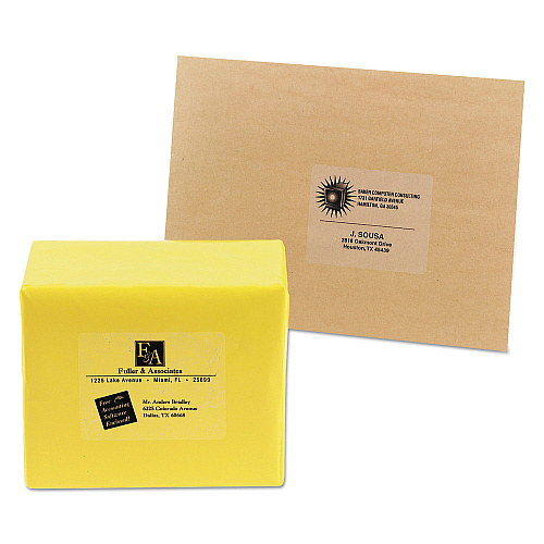 Avery Matte Clear Easy Peel Mailing Labels w/ Sure Feed Technology, Laser Printers, 3.33 x 4, Clear, 6/Sheet, 50 Sheets/Box (5664)