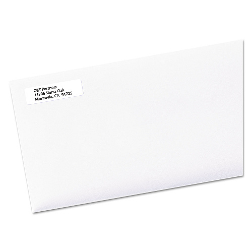 Avery White Address Labels w/ Sure Feed Technology for Laser Printers, Laser Printers, 0.5 x 1.75, White, 80/Sheet, 250 Sheets/Box (5967)