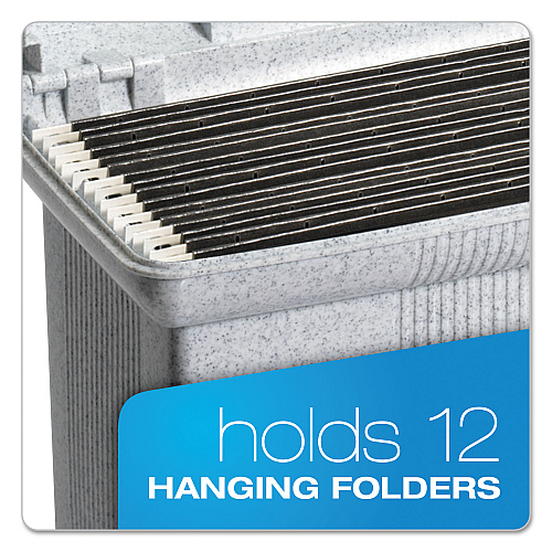 Pendaflex Portable File Boxes, Letter Files, 14.88" x 6.5" x 11.88", Granite (41737)