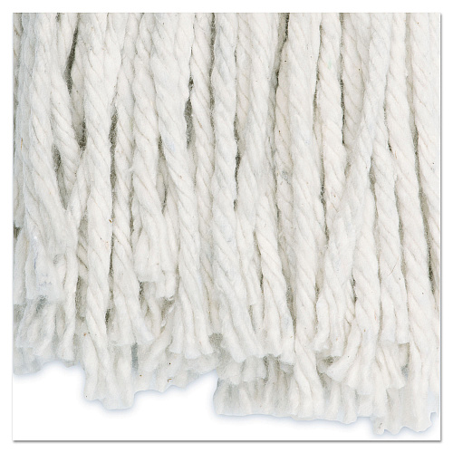 Boardwalk&reg; Cut-End Wet Mop Heads, Cotton, 24 oz, White, 12 Mop Heads (BWK224CCT)