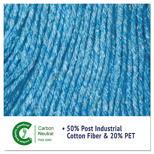 Boardwalk&reg; Super Loop Wet Mop Head, Cotton/Synthetic, Medium, Blue (BWK502BLEA)