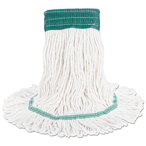 Boardwalk&reg; Super Loop Mop Heads, Medium, White, 12 Mops (BWK502WHCT)