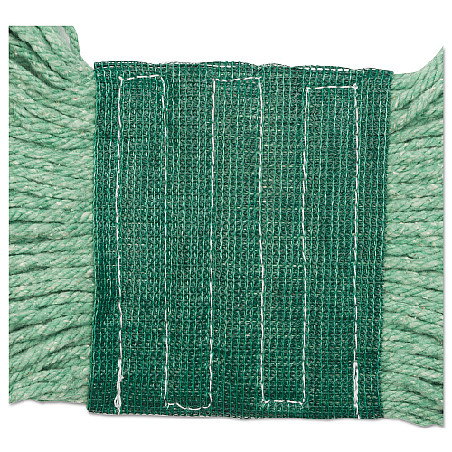 Boardwalk Super Loop Wet Mop Head, Cotton/Synthetic Fiber, 5" Headband, Medium Size, Green, 12/Carton (BWK502GNCT)