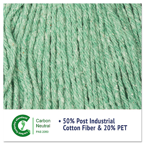 Boardwalk&reg; Super Loop Wet Mop Head, Cotton/Synthetic, Large, Green (BWK503GNEA)