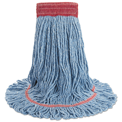 Boardwalk&reg; Super Loop Mop Heads, Large, Blue Yarn, 12 Mops (BWK503BLCT)